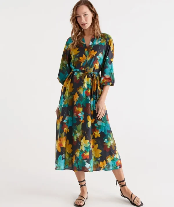 Sussan Layered Floral Dress-Women Dresses