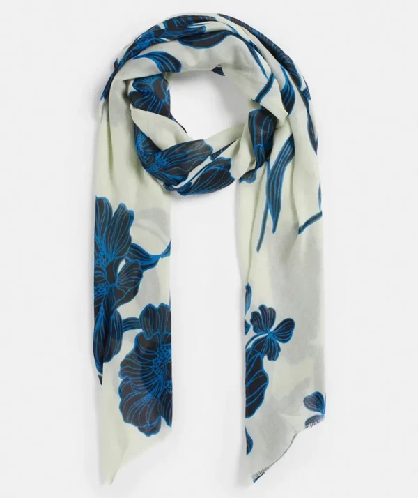 Sussan Linear Floral Scarf-Women Scarves