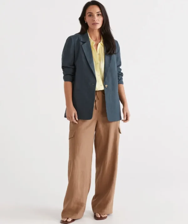 Sussan Linen Cargo Pant-Women Pants