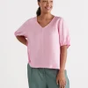 Sussan Linen Midsummer Tee-Women Shirts