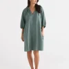 Sussan Linen Popover Dress-Women Dresses