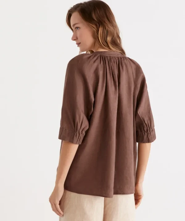 Sussan Linen Top-Women Shirts