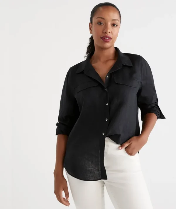 Sussan Linen Urban Shirt-Women Shirts