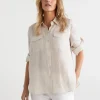 Sussan Linen Urban Shirt-Women Shirts