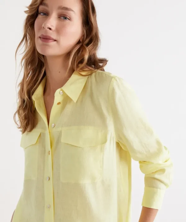 Sussan Linen Urban Shirt-Women Shirts