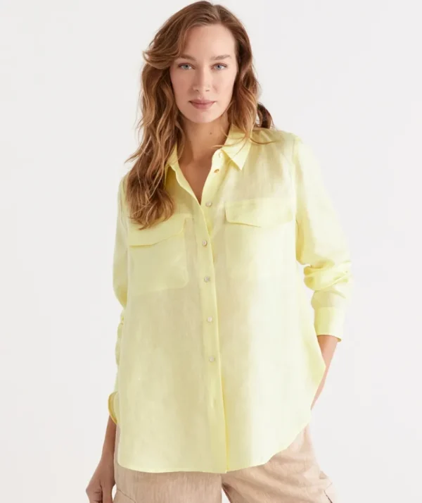 Sussan Linen Urban Shirt-Women Shirts