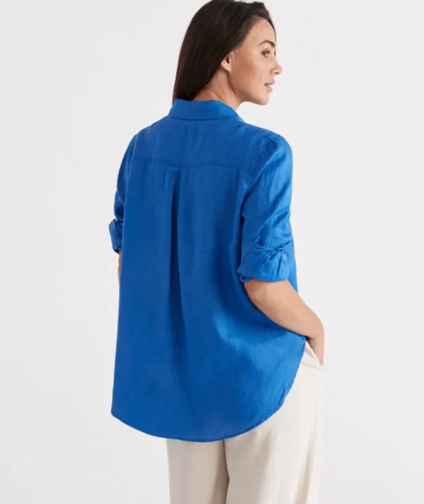 Sussan Linen Urban Shirt-Women Shirts