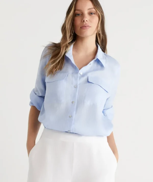 Sussan Linen Urban Shirt-Women Shirts