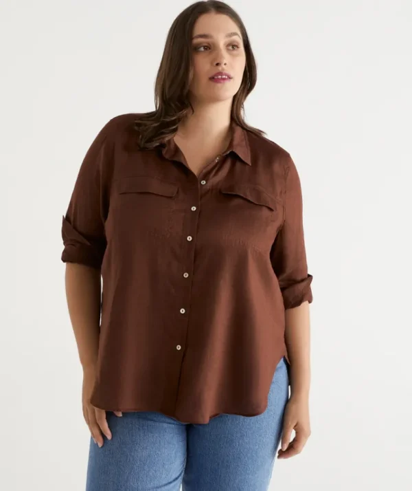 Sussan Linen Urban Shirt-Women Shirts