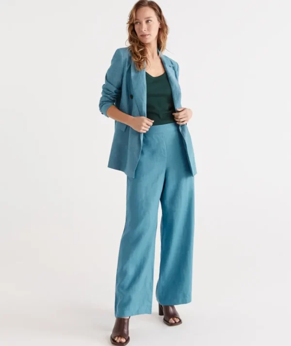 Sussan Linen Wide Leg Pant-Women Pants