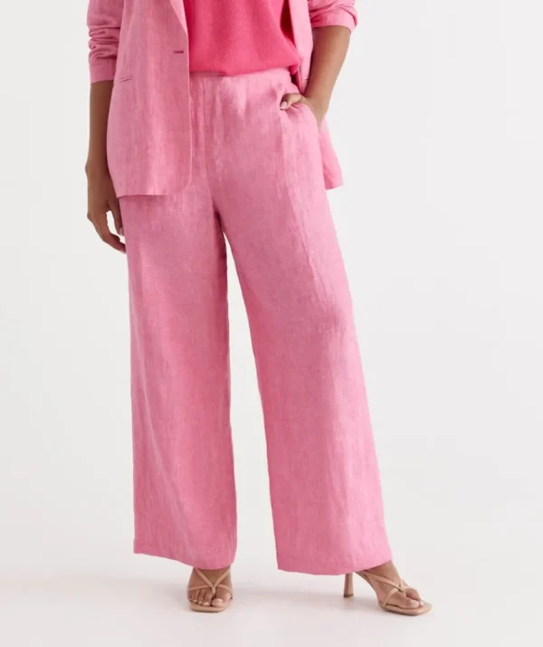 Sussan Linen Wide Leg Pant-Women Pants