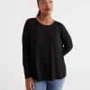 Sussan Long Sleeve Pleat Back Top-Women Tops