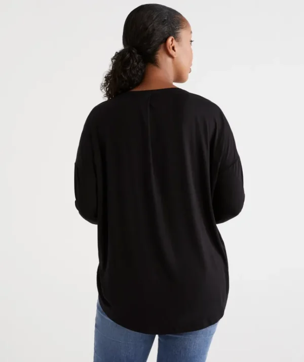 Sussan Long Sleeve Pleat Back Top-Women Tops