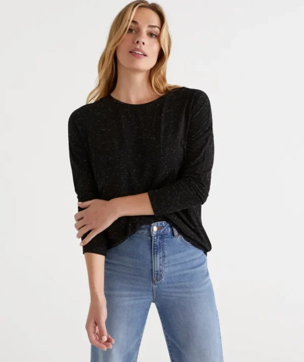 Sussan Long Sleeve Pleat Back Top-Women Tops