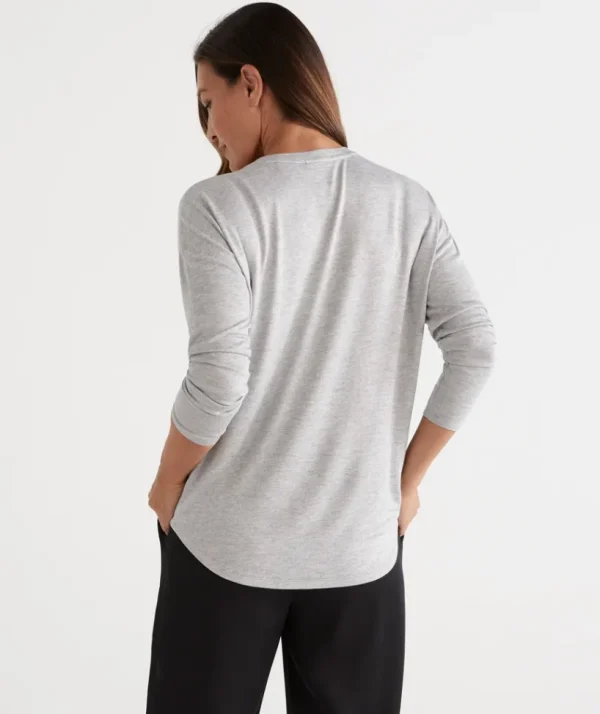 Sussan Marle Crew Neck Long Sleeve Top-Women Tops