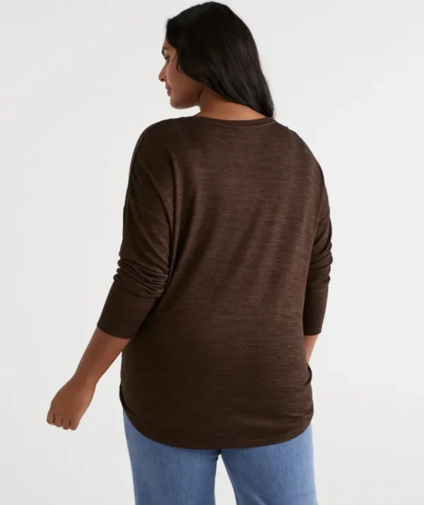 Sussan Marle Crew Neck Long Sleeve Top-Women Tops