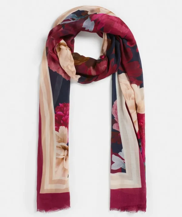 Sussan Modern Rose Border Scarf-Women Scarves