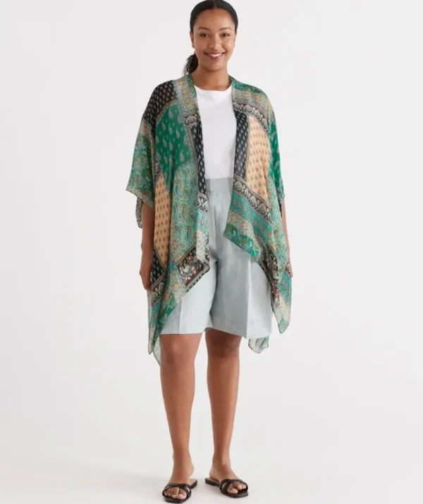 Sussan Paisley Patchwork Serape-Women Wraps