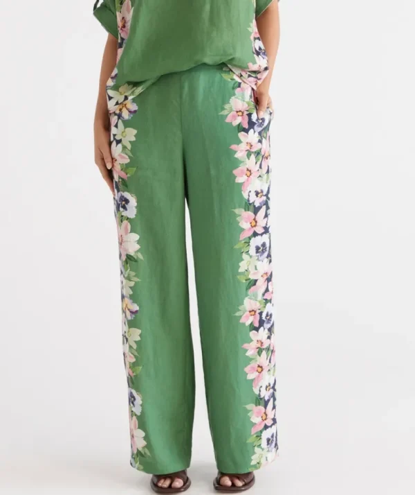 Sussan Placement Floral Pant-Women Pants