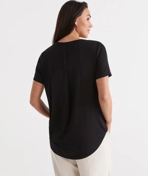 Sussan Pleat Back Tee-Women T-Shirts & Tanks