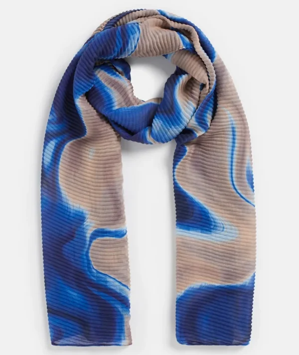 Sussan Pleated Marble Scarf-Women Scarves