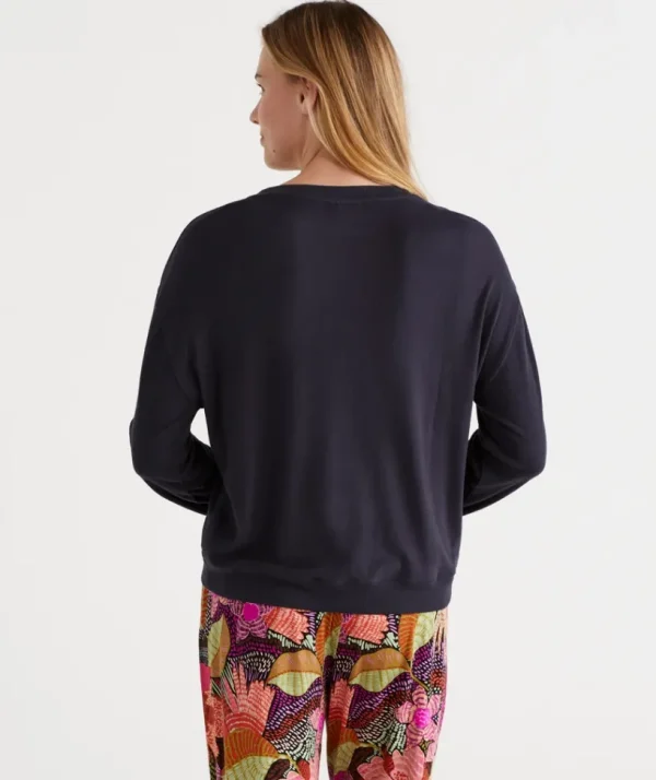 Sussan Relaxed Crew Neck Top-Women Pyjama Tops