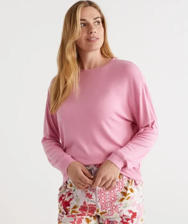 Sussan Relaxed Crew Neck Top-Women Pyjama Tops