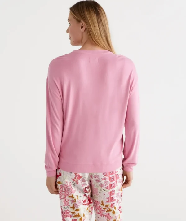 Sussan Relaxed Crew Neck Top-Women Pyjama Tops