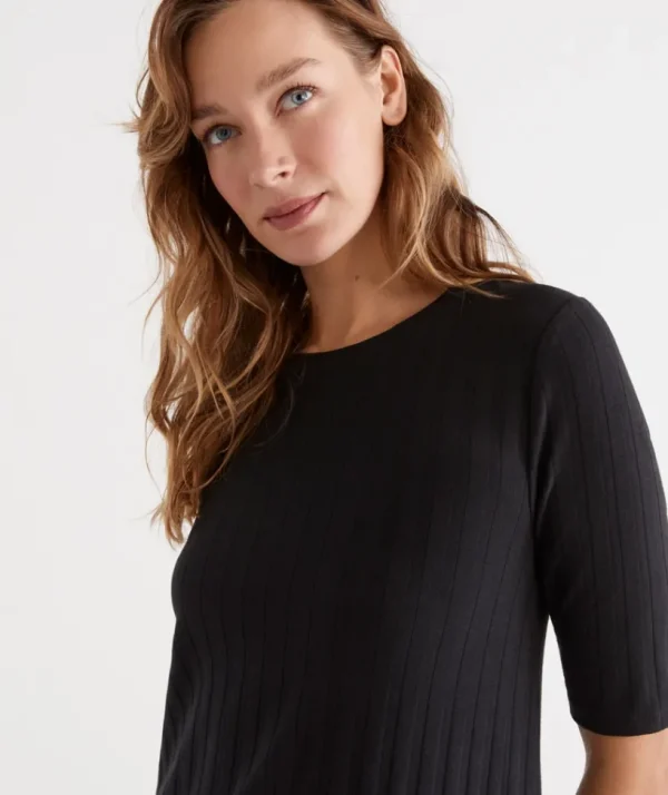 Sussan Rib Knit Dress-Women Dresses