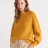 Sussan Rib Sleeve Detail Pull Over-Women Knitwear