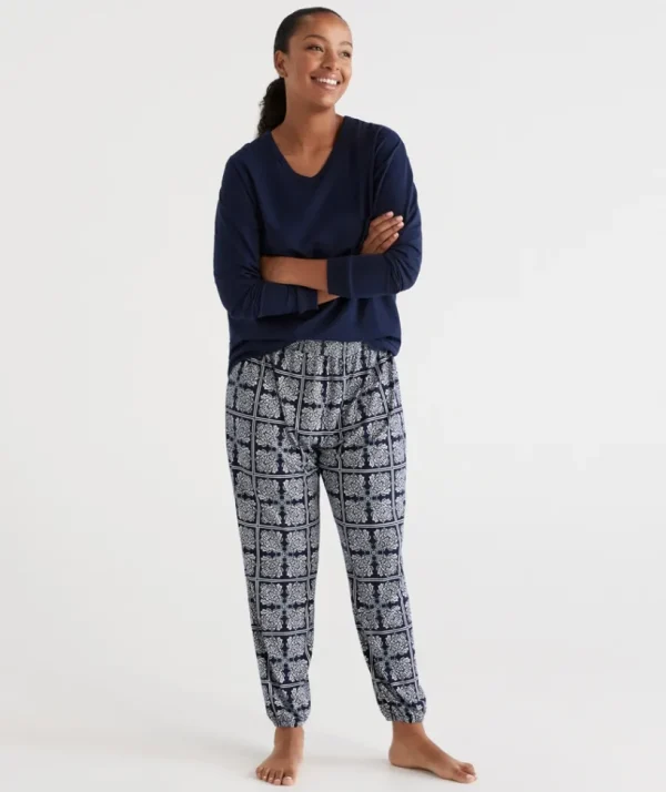 Sussan Scarf Print Harem Pant-Women Pyjama Bottoms