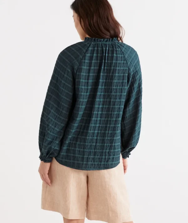 Sussan Self Check Top-Women Shirts