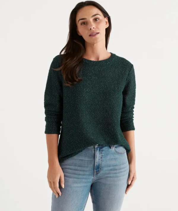 Sussan Side Button Textured Top-Women Tops