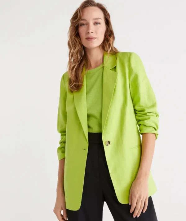 Sussan Single Breasted Blazer-Women Jackets & Coats