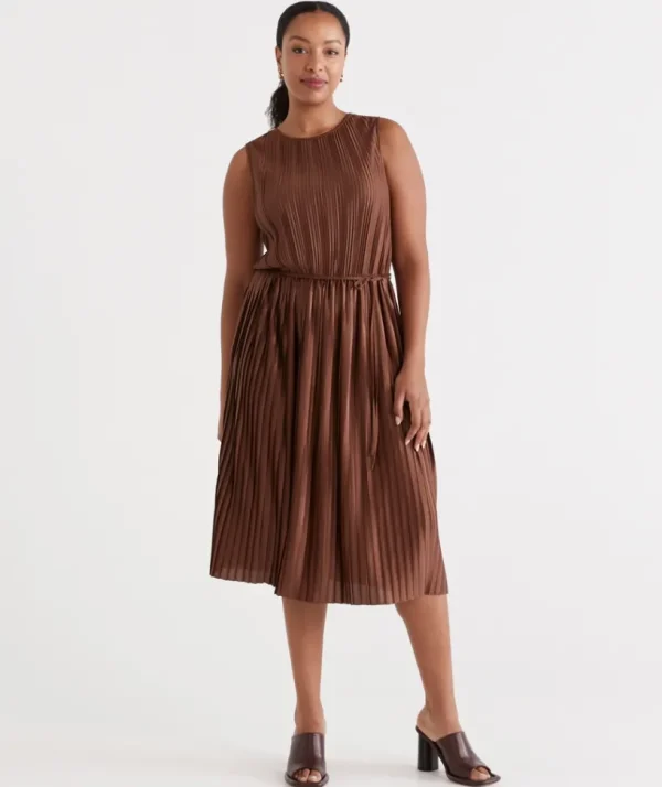 Sussan Soft Pleat Dress-Women Dresses