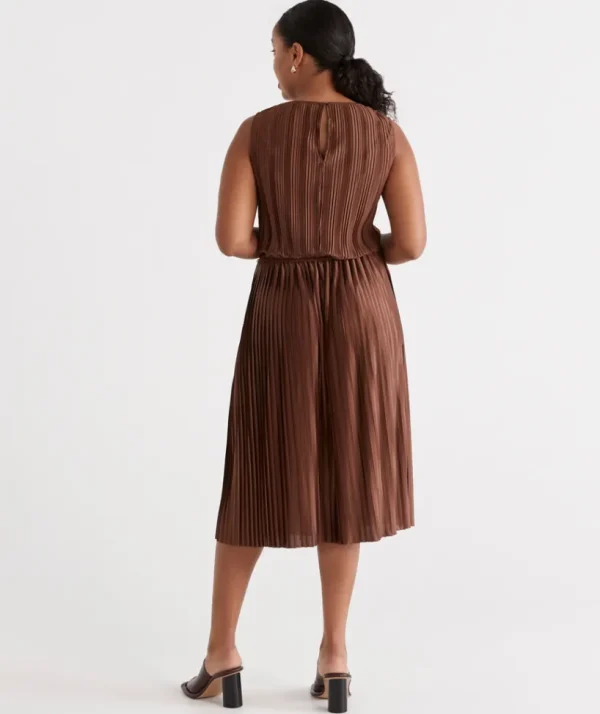 Sussan Soft Pleat Dress-Women Dresses