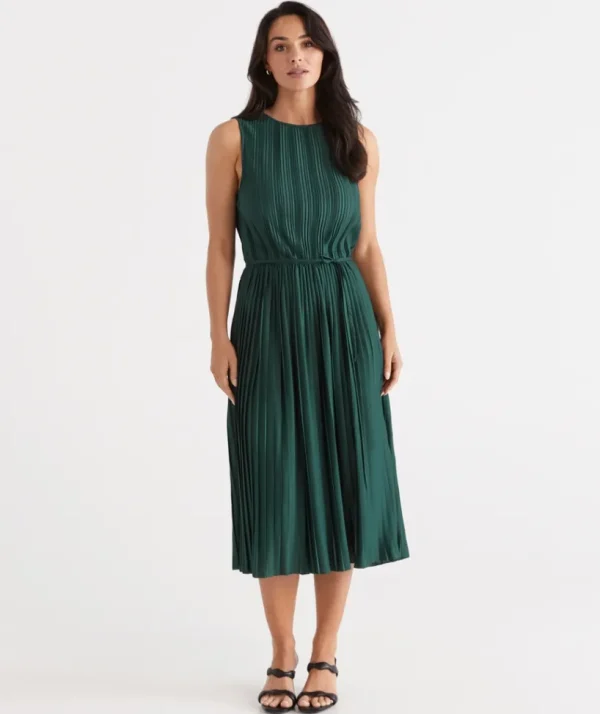 Sussan Soft Pleat Dress-Women Dresses