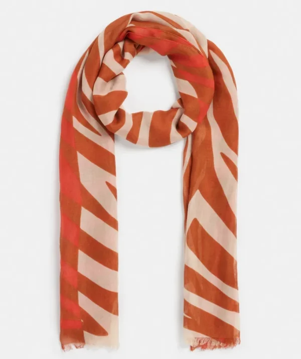 Sussan Spliced Zebra Print Scarf-Women Scarves