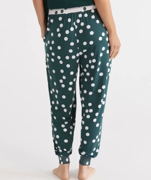 Sussan Spot Contrast Knit Harem Pyjama Pant-Women Pyjama Bottoms