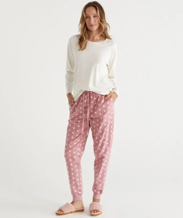 Sussan Spot Print Flannelette Pyjama Pant-Women Pyjama Bottoms