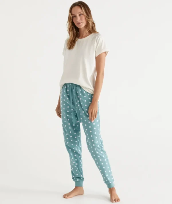 Sussan Spot Print Flannelette Pyjama Pant-Women Pyjama Bottoms