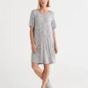 Sussan Star Print Knit Nightie-Women Nighties