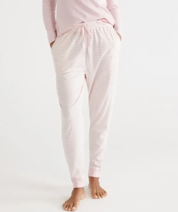 Sussan Stripe Australian Cotton Knit Pyjama Pant-Women Pyjama Bottoms