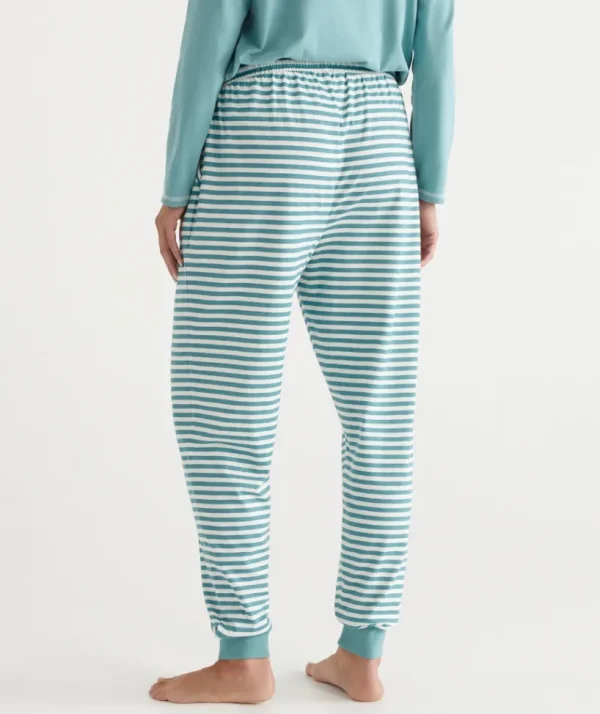 Sussan Stripe Australian Cotton Knit Pyjama Pant-Women Pyjama Bottoms