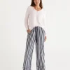 Sussan Stripe Wide Leg Pyjama Pant-Women Pyjama Bottoms