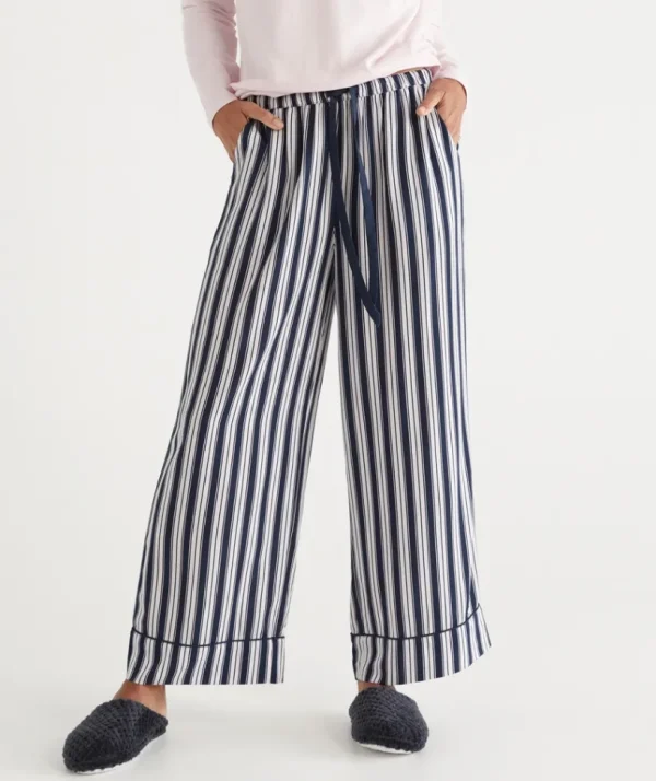 Sussan Stripe Wide Leg Pyjama Pant-Women Pyjama Bottoms