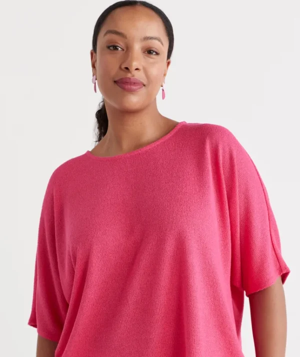 Sussan Textured Dolman Top-Women Tops