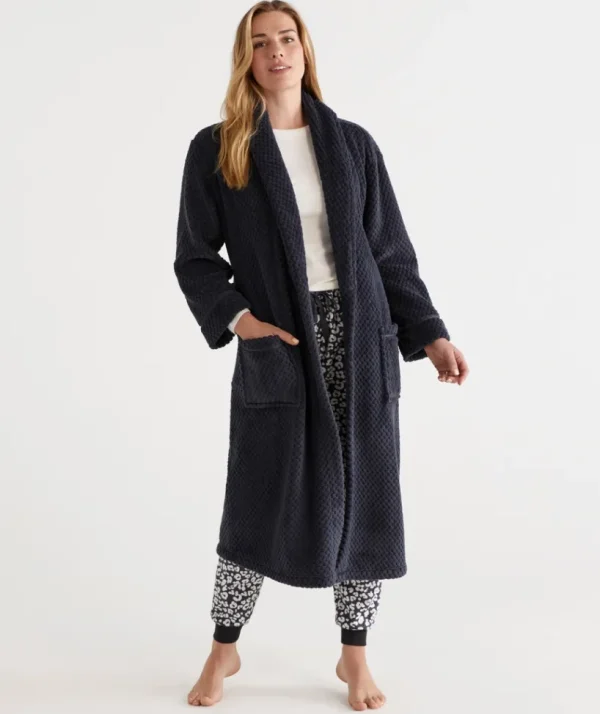 Sussan Textured Gown-Women Dressing Gowns