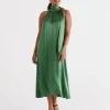 Sussan Tie Neck Halter Dress-Women Dresses