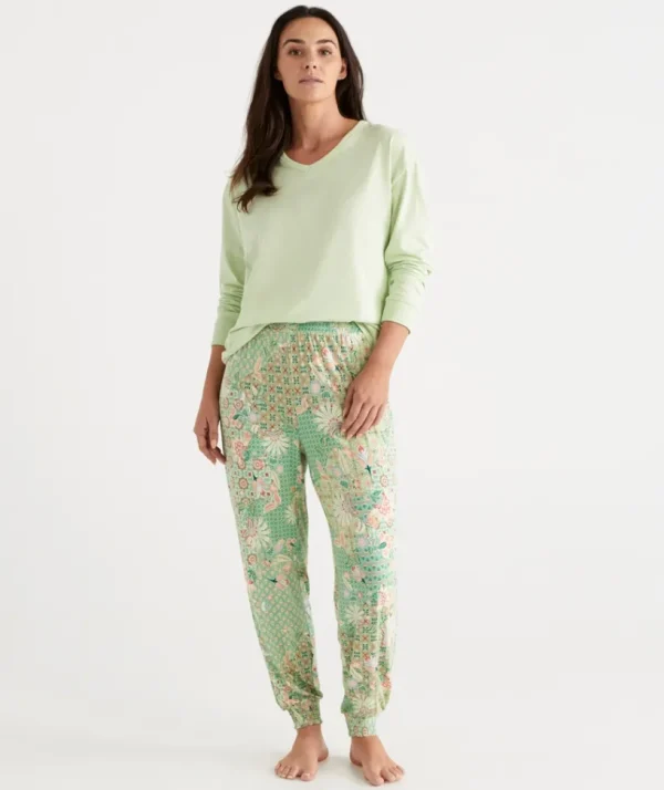 Sussan Tile Floral Harem Pant-Women Pyjama Bottoms